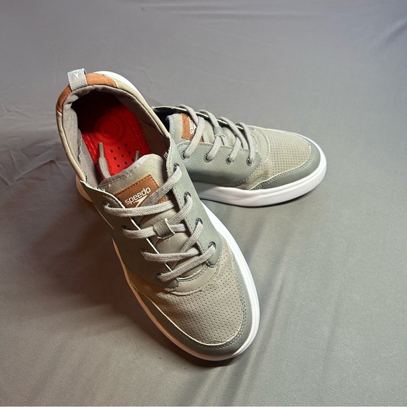 Speedo Tiller Mens Lace-up Land Or Water Shoes Size Small 7-8 Gray B149 - Picture 1 of 9